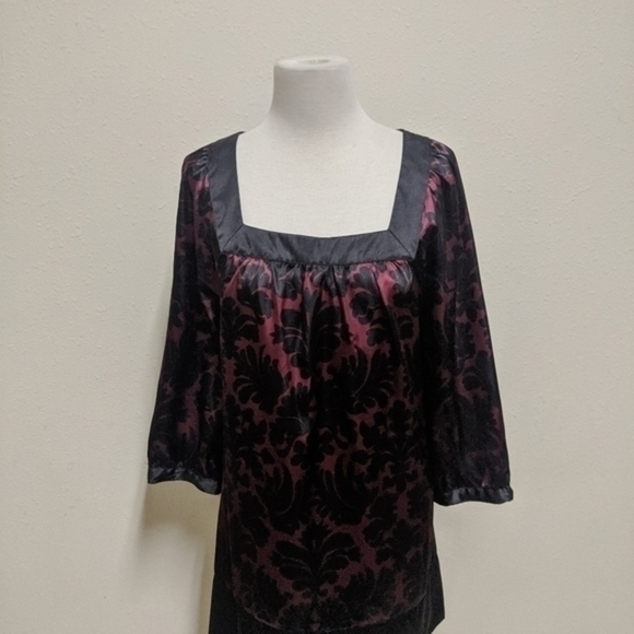 3/$35 Apt9 red & black long blouse size xl - Picture 4 of 7
